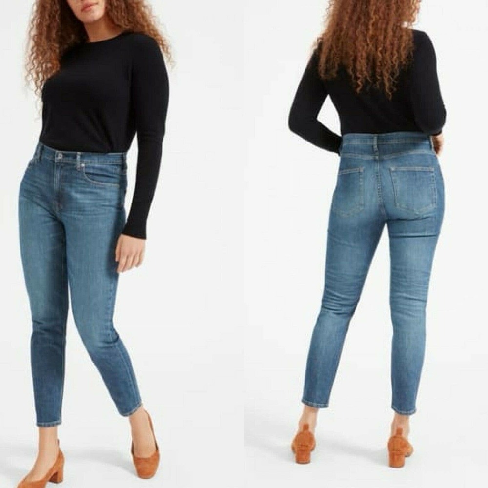 Everlane The High Rise Straight Jean Blue 31
